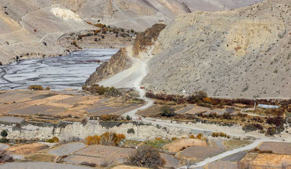 Road to Upper Mustang Trekking Destination in nepal